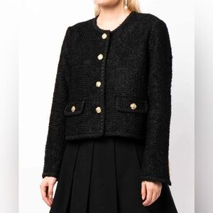 TOUT A COUP Embellished Button-Up Jacket Blazer